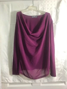 MUST HAVE Women long sleeve front see through shirt top blouse, 095W0T03 - Picture 1 of 4