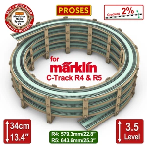 Hélice de doble vía Proses 3,5 niveles para Marklin C-Track R4/R5 (gradiente %2) - Imagen 1 de 5