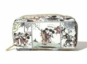 Lesportsac Japan Exclusive Mickey Mouse Disney Makeup Rectangular Cosmetic Bag - Picture 1 of 9