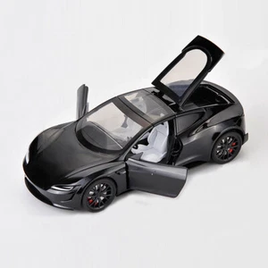 1:24 Tesla Roadster modelo de coche fundición a presión juguete para niños colección negro - Imagen 1 de 11