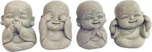 Pequeña estatua de Buda para inspirar sabiduría, juego de estatua de Buda 4 en 1 para espiritual - Imagen 1 de 12