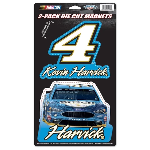 Kevin Harvick Wincraft 2017 #4 Busch Beer 5x9 2 Piece Magnet Set FREE SHIP Cover