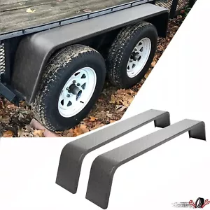 2PCS Tandem Axle Trailer Fenders For 13"-15" Tires Heavy Duty Steel 10"X72"X13" - Picture 1 of 13