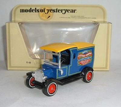 Matchbox Yesteryear No. Y-12,1912,Ford Modello T,' Bird's Crema Polvere',Mint - Immagine 1 di 4