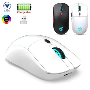 Wiederaufladbare 2.4G Wireless RGB Maus 3600DPI Leise Ergonomisch USB für PC Laptop - Bild 1 von 11