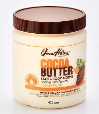 QUEEN HELENE KAKAOBUTTER GESICHTS- UND KÖRPERCREME FÜR TROCKENE HAUT - 425 g - SCHNELLER UK POST!!