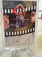 2022-23 Panini Noir Vince Carter /25 Auto Freeze Frame Signatures