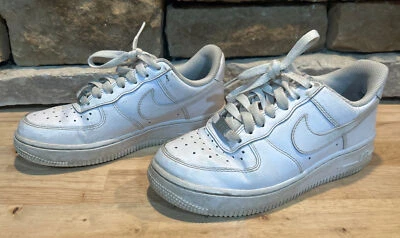 Nike Air Force One 1 Triple Blanco Bajo 315115-112 Mujer’s Talla 5 Foto 1 de 4