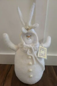 Handmade Limited Ed. Bunnies By The Bay Snowman Bunny Twinkle Toes 1998 Winter - Picture 1 of 7