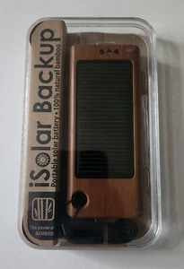 Brand New! Triple C Designs Isolar Backup Solar Charger 100% Natural Bamboo - Picture 1 of 2
