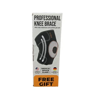 DR. BRACE Elite Kniebandage mit Seitenstabilisatoren & Patella Gel Pad Größe M - Bild 1 von 7