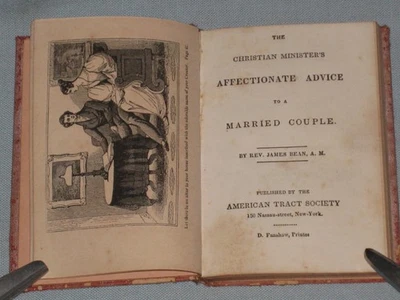 1800'S MINI BOOK THE CHRISTIAN MINISTER'S ADVICE TO A MARRIED COUPLE BY J. BEAN - Image 1 of 4