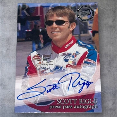 Scott Riggs CRAFTSMAN PACK PULLED signed card 2001 PRESS PASS AUTHENTICS AUTOS - Image 1 of 2