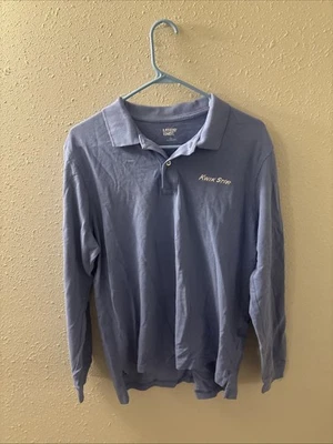 Camisa de viaje Lands' End Kwik para hombre L azul bordado logotipo uniforme de empleado polo Foto 1 de 4