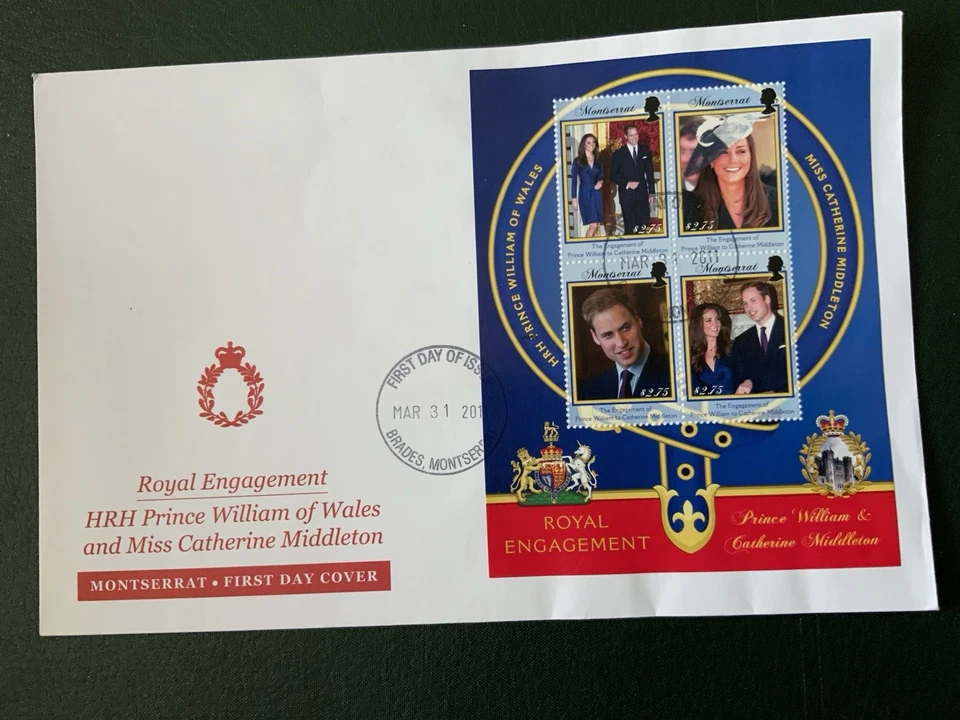 Montserrat 2011 #1263 Engagement Of Prince William & Kate Middleton - FDC - Image 1 of 1