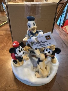 Disney Vintage Navidad Adorno Anual 1986 Temporadas Saludos - Imagen 1 de 5