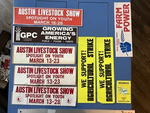 Vintage Farm Livestock Agricultural Bumper Sticker Lot, Austin Texas Farm Power - Picture 1 of 24