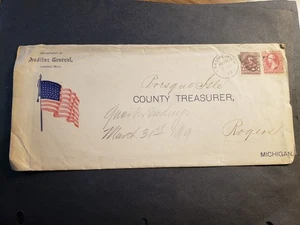 1899 LANSING a ROGERS, MICHIGAN Guerra Hispanoamericana Historia Postal Cubierta - Imagen 1 de 2