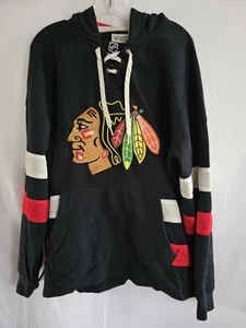 Chicago Blackhawks CCM Trikot Herren schwarz Hoodie Sweatshirt 2017 Größe Large - Bild 1 von 17