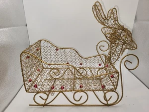 Golddrahtschlitten mit klappbarem Hirschkopf vorne - Bild 1 von 7