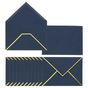120 Pack A7 Envelope, 5x7 Card Envelope with Gold Border, Dark Blue - Picture 1 of 8