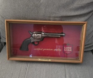 Vintage Lone Star Beer Peacemaker 45 Cal. 1873 Advertising Sign RARE! 1969 - Picture 1 of 5