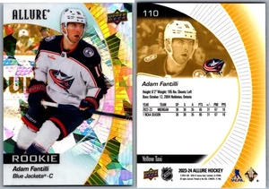 23-24 ALLURE ROOKIE YELLOW TAXI - ADAM FANTILLI RC #110 COLUMBUS BLUE JACKETS - Picture 1 of 1