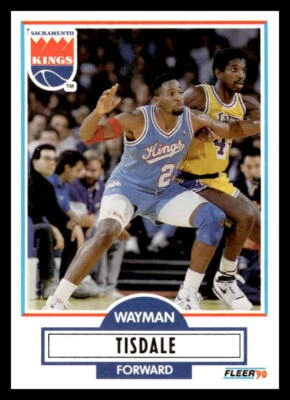 1990 Fleer Wayman Tisdale #167 Sacramento Kings - Image 1 of 2