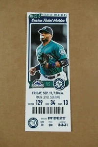 SEATTLE MARINERS VS COLORADO ROCKIES 9/11/2015 FULL TICKET ~ KYLE SEAGER HR - Picture 1 of 1
