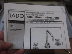 Juego de lavabo cromado pulido Jado con conjunto de drenaje grifo asas cruzadas 832/303/100 - Imagen 1 de 15