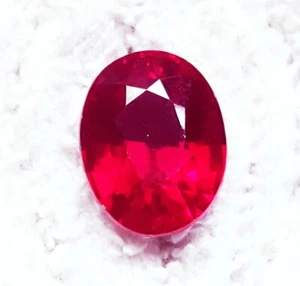 Piedra preciosa suelta certificada rubí rojo natural forma ovalada 8,95 quilates con regalo gratis - Imagen 1 de 6