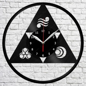 Legend of Zelda Triforce Vinyl Record Wall Clock Home Fan Art Decor 6458 - Picture 1 of 12