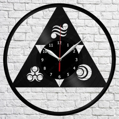 Legend of Zelda Triforce Vinyl Record Wall Clock Home Fan Art Decor 6458 - Image 1 of 4
