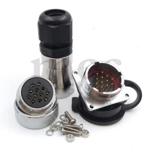 WF28 IP67 12 pin Waterproof Connectors, (plug)female and (socket)Male connectors - Picture 1 of 6