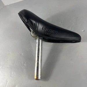 Vintage Brooks CR3 Seat Padded Saddle Black Made in England Sturmey - Picture 1 of 6