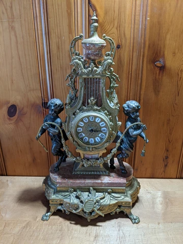 Imperial Franz Hermie Brevettato Ornamental Brass Bronze Clock Cover