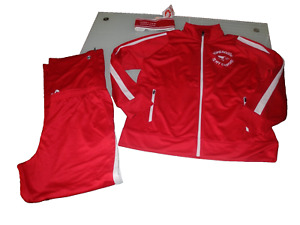 NEW HOLLOWAY RED WHITE 3 PIECE TRACK SUIT HOMEGOODS IS MY CARDIO SIZE XL LADIES