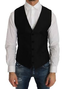 DOLCE & GABBANA Vest Black Polka Dot Pattern Fashion Gilet IT48/US38/M RRP $700 