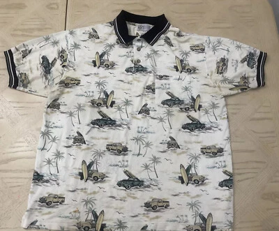 Рубашка поло Michael Austin Golf гавайская для гольфа грузовика серфинга на ладони размер XL мужская - Изображение 1 из 4