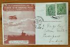 GB GEORGE V 1911 FIRST UK AERIAL POST POSTCARD UPRATED WITH EDWARD VII STAMP