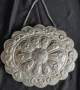 Spiegel Französisch Louis XVI Oval Antik Silber 0,900 Floral Waschtisch Wanddeko - Bild 1 von 17