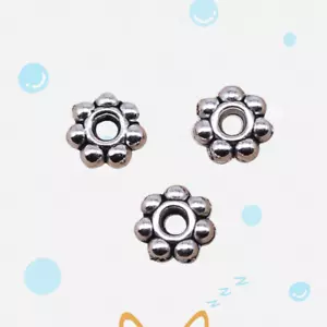 280 piezas cuentas espaciadoras sueltas multicolores de plata tibetana 5X5 mm hágalo usted mismo joyería L15584 - Imagen 1 de 7