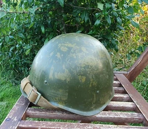 Original Military Helmet SSH 40 Steel WW2 Soviet Army RKKA WWII Russian LMZ - Picture 1 of 12