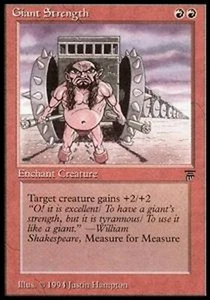 MRM ENGLISH Giant Strength - Force de g�ant NM MTG magic Legends - Picture 1 of 1