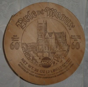 Vintage Empty Brie Meaux Wood Cheese Box - Picture 1 of 6