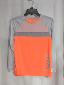 Nike (Kids) Boy's Bright Orange/Grey Dri-FIT LS Training Tee DD8546-803 Sz L/XL - Picture 1 of 5