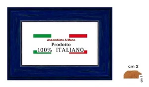 Holzrahmen blau matt für Fotos, Poster, Drucke, Diplome Dicke cm. 1,9 - Bild 1 von 6