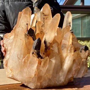 38.13LB Natural red quartz cluster crystal raw material mineral crystal series - Picture 1 of 17