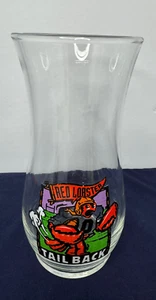 Vintage Red Lobster "TAIL BACK" Collectible Hurricane Glass 20 oz. 7" - Picture 1 of 2