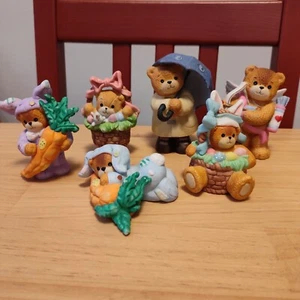 Vintage 1980er Lucy & Me Bär Figuren 6 Stück, von Enesco, Lucy Rigg - Bild 1 von 6